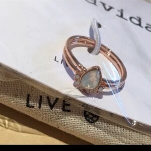 PURA VIDA size 9 Rose Gold Nesting Tear Drop Ring NEW rare! Matches earrings